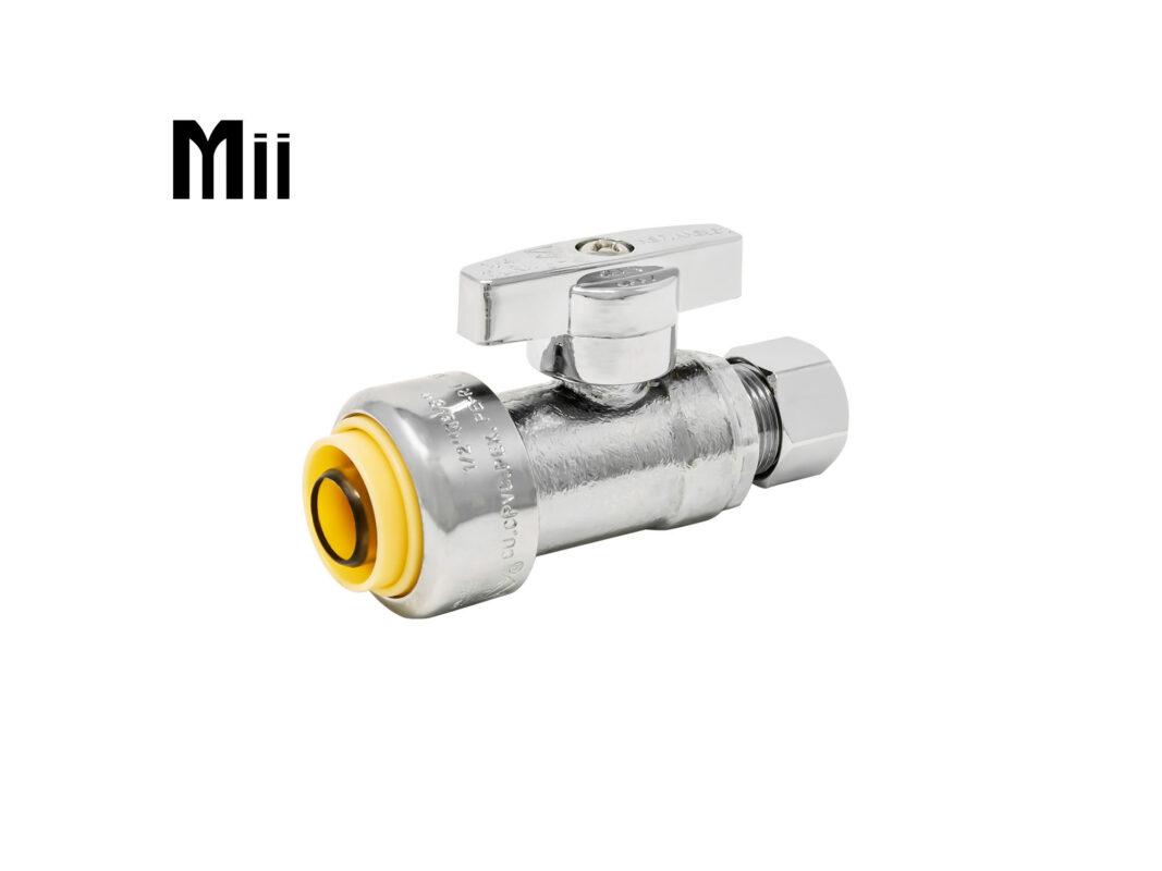 STRAIGHT PUSHFIT 1/4 TURN ANGLE STOP Copperfit Industries