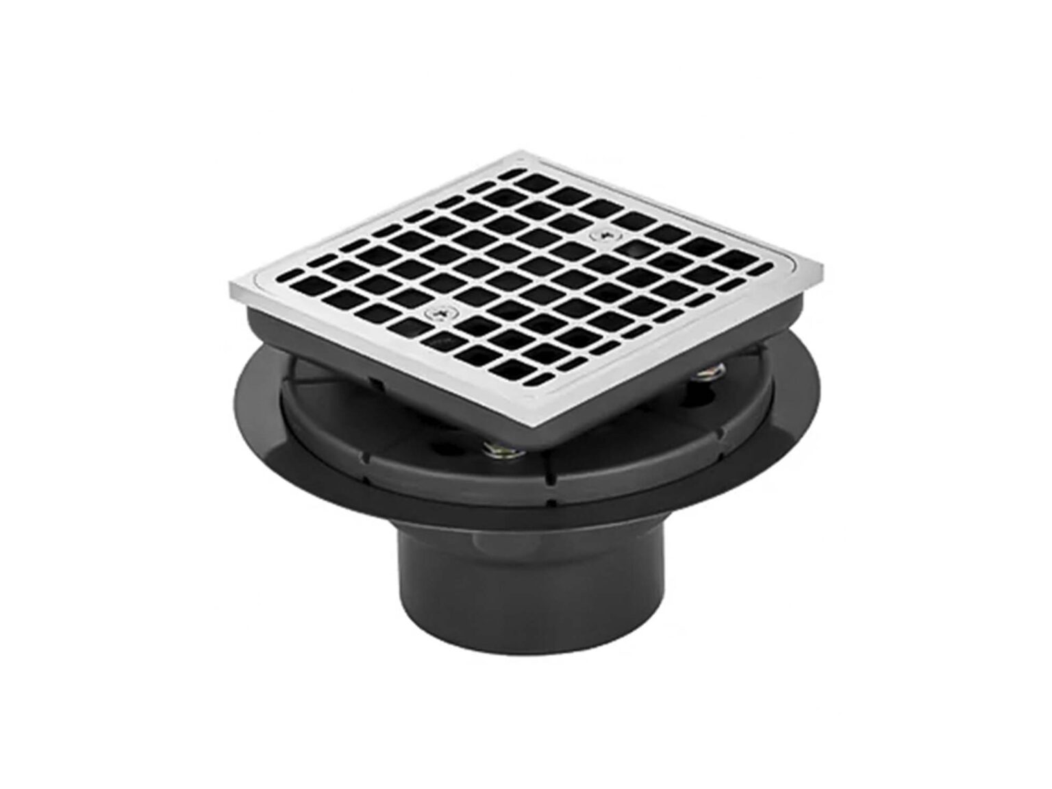 Low Profile Adjustable Shower Drain w/ Reversible Clamping Ring